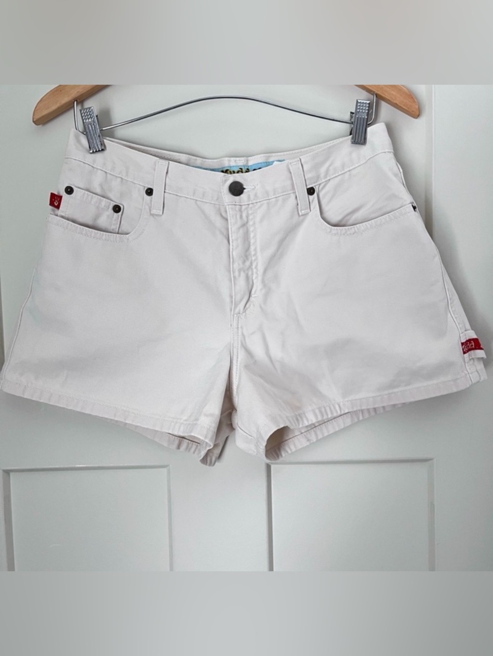 Butter Mom 90s Mudd VTG Y2K High Waisted Cargo Women's Cream 100% cotton Shorts
